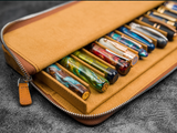 (New!)Galen Magnum Opus 12-Slot Zippered/Magnetic Hard Pen Case with Removable Pen Tray - Premium  from Federalist Pens and Paper - Just $159! Shop now at Federalist Pens and Paper