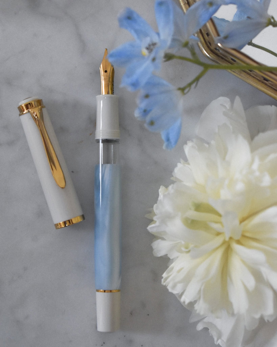 New!) Pelikan M200 Pastel Blue Fountain Pen – Federalist Pens and