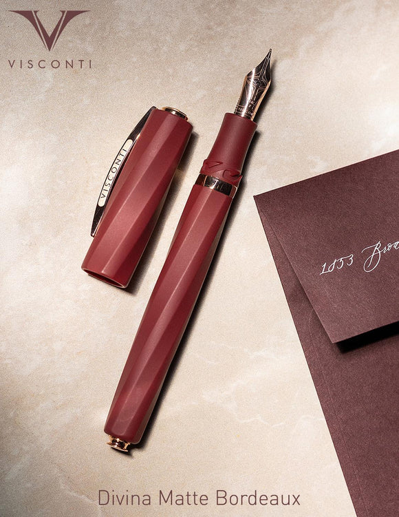 (New!) Visconti Davina Bourdeaux FP Collection! - Premium New Pen Brands: from Visconti Pens - Just $799.99! Shop now at Federalist Pens and Paper