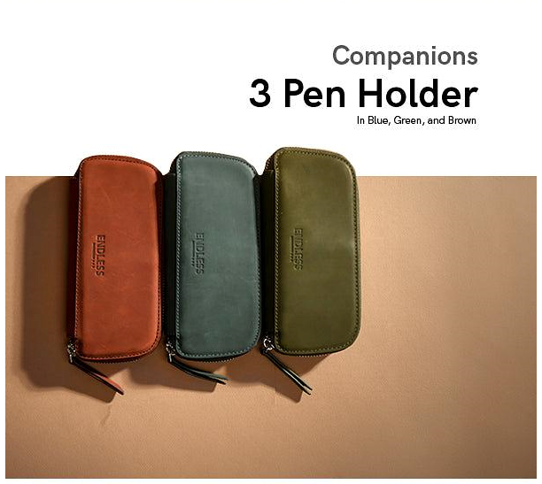 Endless Companion Leather Adjustable Pen Pouch - 5 Pens - Brown – Endless  Stationery