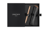 Caran d’Ache Ecridor Venetian Rose Gold Ballpoint Pen and Leather Case Set - Special Edition