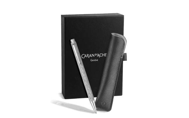 Caran d'Ache Ecridor Venetian Ballpoint Pen and Leather Case Set