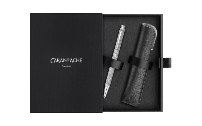 Caran d'Ache Ecridor Venetian Ballpoint Pen and Leather Case Set