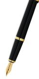 Bailey Light™ Polished Black Resin and Gold Tone Fine Nib Fountain Pen