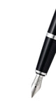 Bailey Light™ Polished Black Resin Medium Nib Fountain Pen