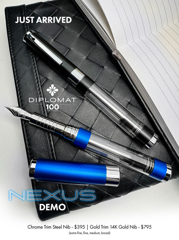 (New!) Diplomat Nexus Demo FP Collection (Steel/14K Nibs) - Premium New Pen Brands: from vendor-unknown - Just $315! Shop now at Federalist Pens and Paper