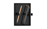 Caran d’Ache Ecridor Venetian Rose Gold Ballpoint Pen and Leather Case Set - Special Edition