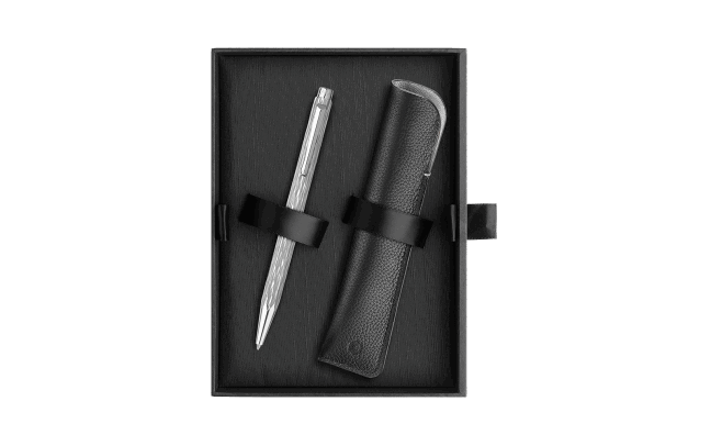 筆記具 Caran d'Ache Ecridor Venetian BP Caran d'Ache Ecridor Venetian Ballpoint Pen and Leather Case Set