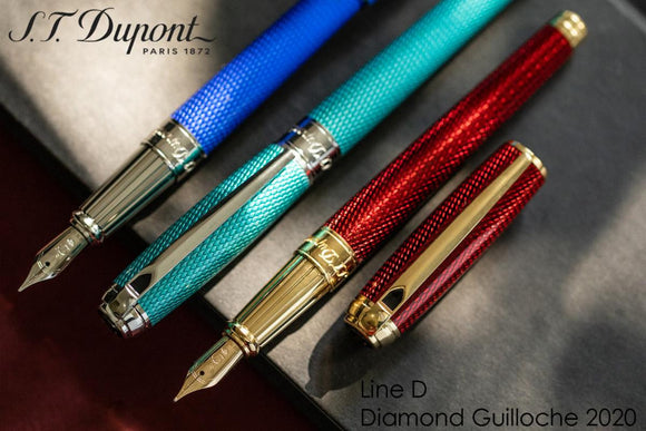 S.T. Dupont Line D Large Diamond Guilloche FP/RB Collection