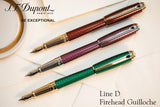 S.T. Dupont Line D Large Firehead Guilloche FP/RB Collection!